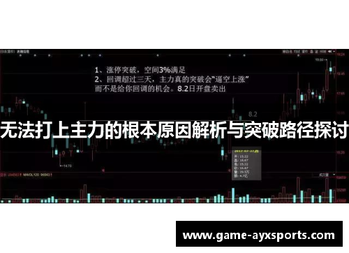 无法打上主力的根本原因解析与突破路径探讨